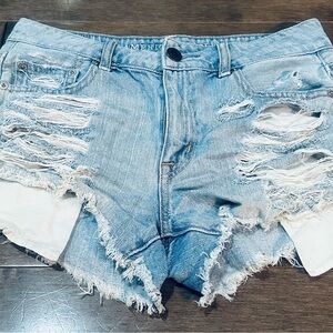 Women’s Sz 4 American Eagle Outfitters Hi-Rise Festival Cut-Off Jean Shorts